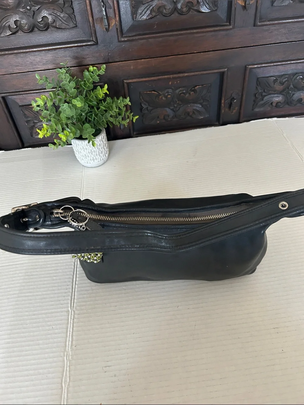 Extremely Rare Made In USA Old Coach 9059 Shoulder Bag Black